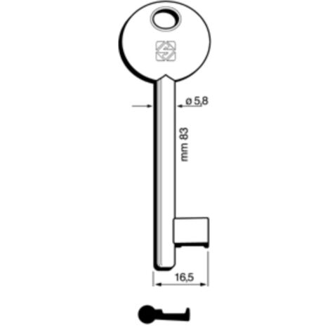 CHIAVI SILCA PATENT AGB-PARI 6P1D BZ  (5 pz)