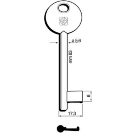 CHIAVI SILCA PATENT BONAITI PARI 6P3D BZ  (5 pz)