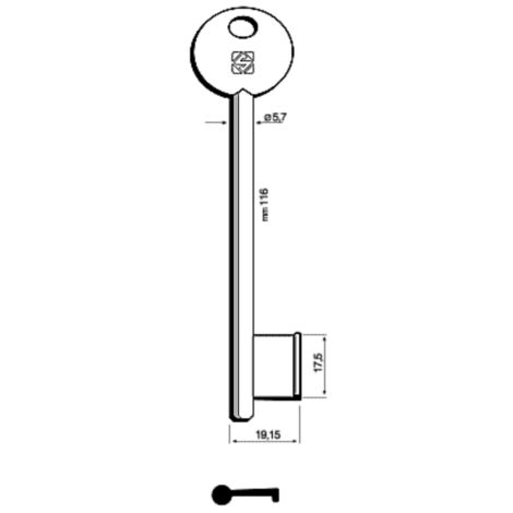 CHIAVI SILCA PATENT CORNI DISP 6P7S NI  (5 pz)