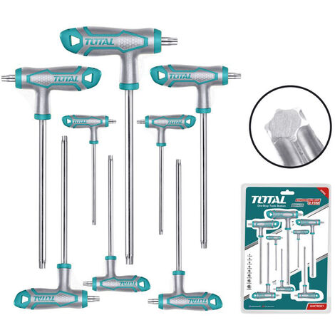 CHIAVI TORX IMPUGNATURA A T T10-T50 SET 8pz TOTAL