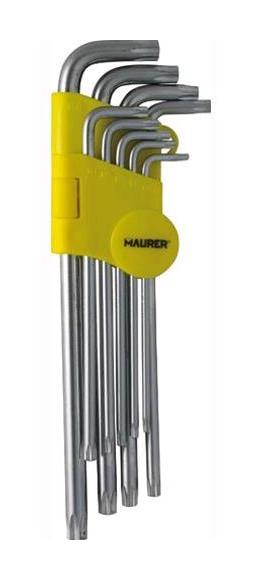 Image of Maurer - chiavi torx lunghe prof. 9PZ- chiavi francesi chiave