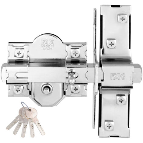Chiavistello di sicurezza Fac 946-rp/80 UVE Anti-Bumping nichel Acciaio 50 mm