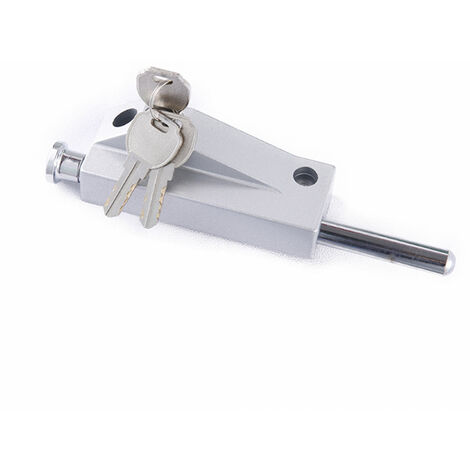 Chiavistello versatile bianco, serratura a chiave per porta di sicurezza, serratura universale con chiave per uso interno ed esterno, serratura per garage, serratura a catenaccio o serratura a capanno