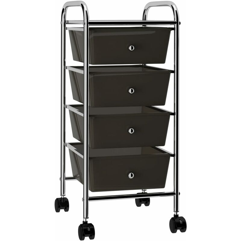 Chic Carrello Portaoggetti Mobile con 4 Cassetti