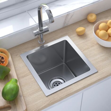 Chic Évier, Evier 1 bac,Lavabo de Cuisine fait main Acier inoxydable -85337