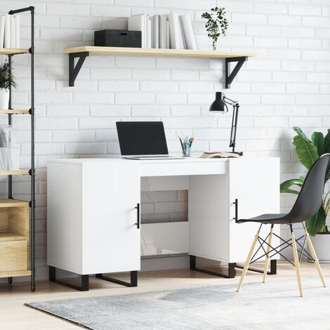 Esse 2 Scrivania ufficio studio design moderno bianco lucido 100x50cm