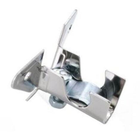 GRC soporte techo  num.2 cromo , Soporte tubo N.2. Para barras de Ø12 mm. - Acero. - 40 x 65 x 40 mm. - Cromado. - 23 g. - Colocación techo. - Ideal para el montaje de cortinas.