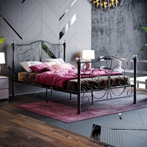 main image of "Chicago 4ft Small Double Metal Bed Frame, 190 x 120 cm"