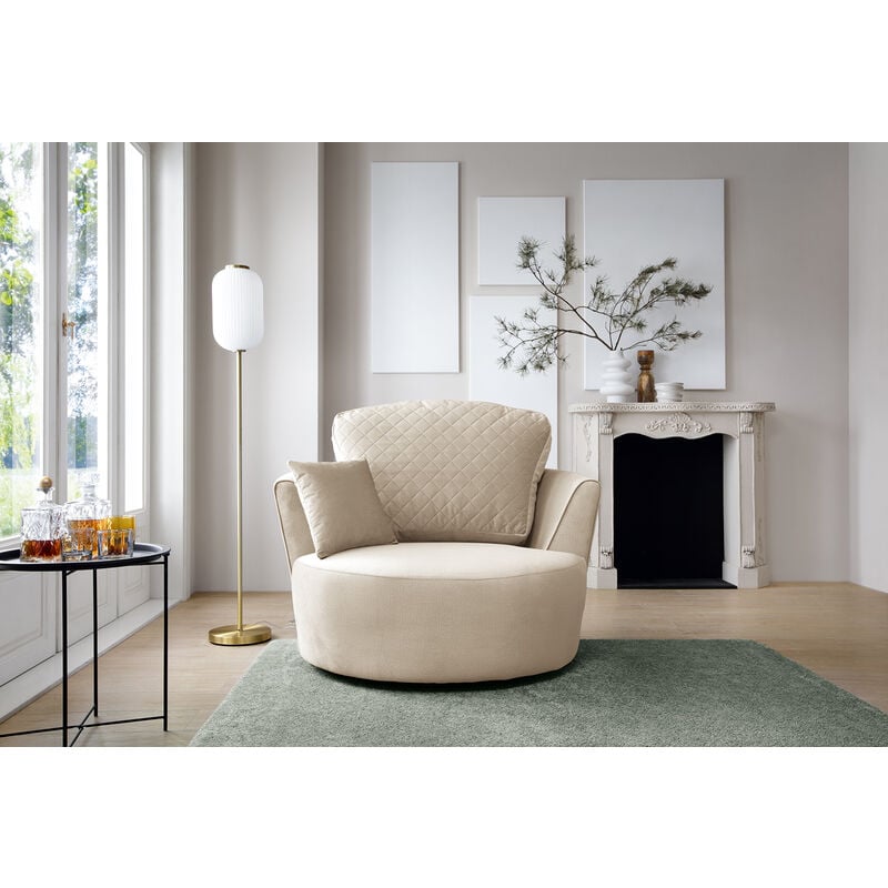 Chicago Swivel Chair - color Cream - 7B6-170-099