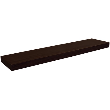 CHICAGO - Wood Effect 100cm Floating Chunky Wall Shelf - Walnut