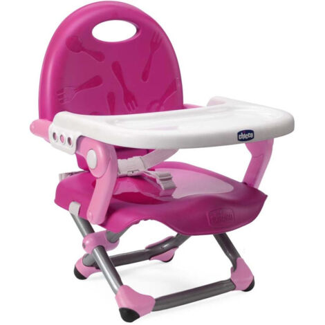 Chicco Pocket Snack Sedia Alta Rosa Compatta Regolabile
