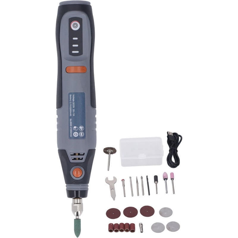 Image of CHICIRIS 3-Gang-Akku-Gravierstift für Heimwerkerprojekte mit USB-Kabel.