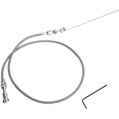 CHICIRIS Câble D'accélérateur Lisse de Rechange en Acier Inoxydable pour Moteurs Chevy LS1 4,8/5,3/6,0 L 1999-2007, Gaine Résistante à L'usure, clé Hexagonale Incluse.