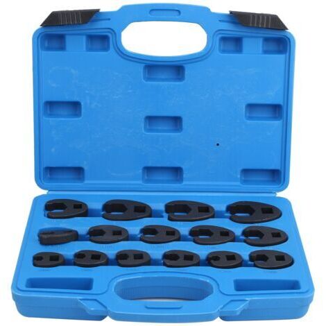 CHICIRIS Ensemble de Clés D'écrou de L'écrou, 15pcs Téle D'écrou de Poussée 3 8 Pouces et 1 2 Pouces à l'extrémité Ouverte Crowfoot Spanner 8 24 Mm CR MEIL.