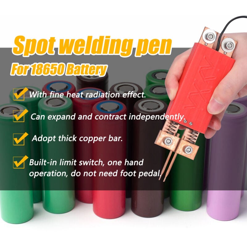 Image of CHICIRIS Wärmestrahlungseffekt mit integriertem Schweißstift für Lithiumbatterien (Rot)