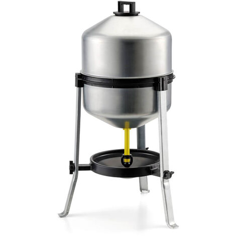 Abreuvoir siphoïde galvanisé sur pied 22 L – Pour 25 poules – Bouchon ergonomique pour remplissage facile – Hygiène optimale – Chick'A