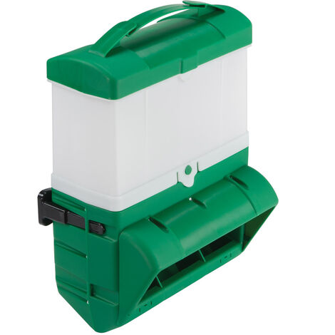 Mangeoire Clever 10kg – Capacité 20kg avec recharges – Protection intempéries et nuisibles – Fixation murale facile – Chick'A