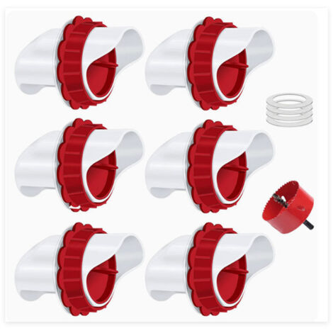 Chicken and Duck Feeder, 6-Port Automatic Feeder, Reusable