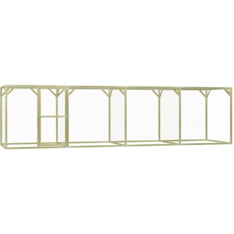Chicken Cage 1.5x6x1.5 m Impregnated Pinewood
