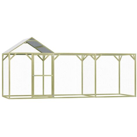 Chicken Cage 4.5x1.5x2 m Impregnated Pinewood