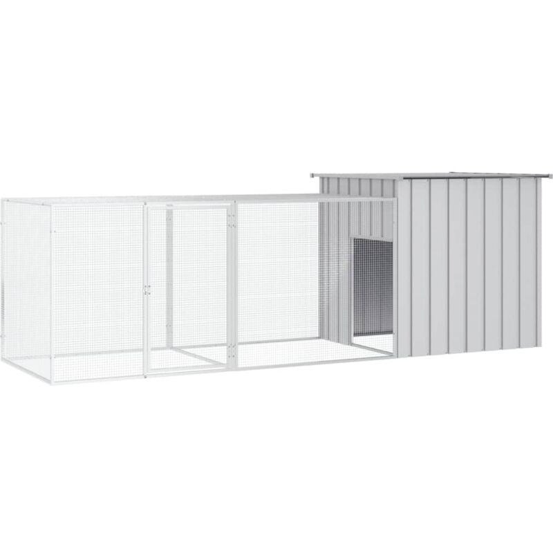 Chicken Cage Grey 300x91x100 Cm Galvanised Steel Vidaxl