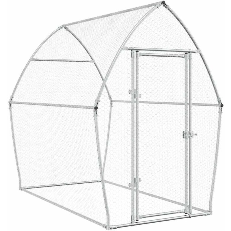 Chicken Cage Silver 200x105x182 Cm Galvanised Steel Vidaxl
