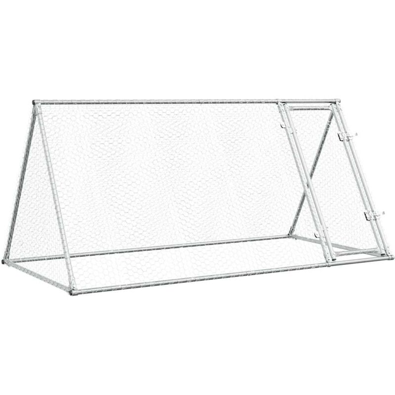 Chicken Cage Silver 200x105x91 Cm Galvanised Steel Vidaxl