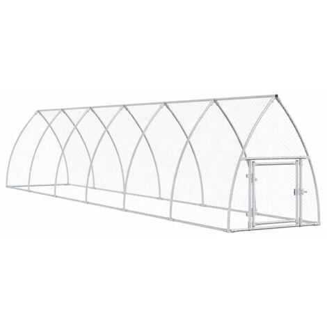 Chicken Cage Silver 600x105x120 cm Galvanised Steel vidaXL