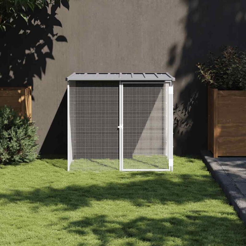 Vidaxl Chicken Cage With Roof Light Grey 103x98x90 Cm Galvanised Steel