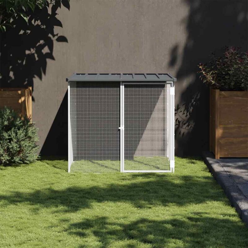 Vidaxl Chicken Cage With Roof Anthracite 103x98x90 Cm Galvanised Steel