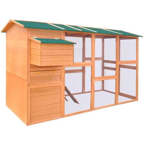 Chicken Coop Wood 295x163x170 cm vidaXL