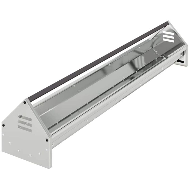 Chicken Feeding Trough Silver 108 X 20.5 X 20 Cm Vidaxl