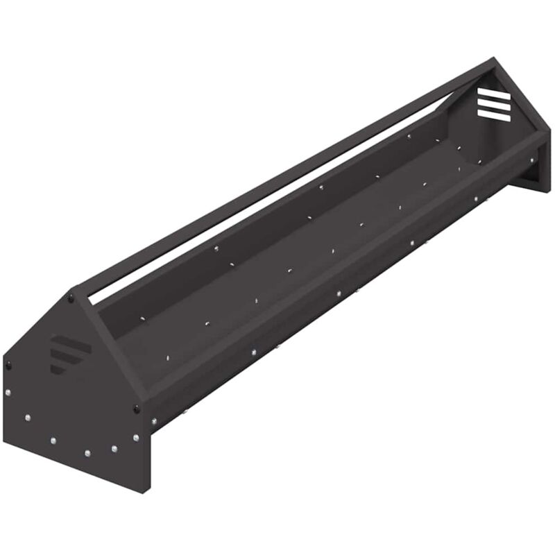Chicken Feeding Trough Black 108 X 20.5 X 20 Cm Vidaxl
