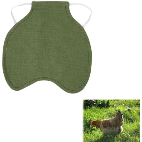 Chicken saddle for hens, chicken wing and back protector, comfortable hen apron, back protector, poultry feather protective accessories (green)