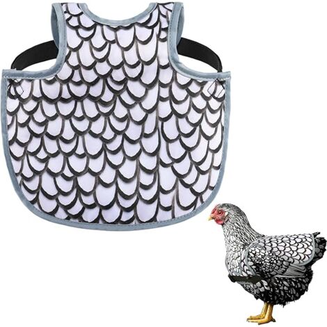 Chicken Saddles for hens, Chicken Apron Back Protector for Hens With Adjustable Strap, Chicken Hen Mating Saddle,white