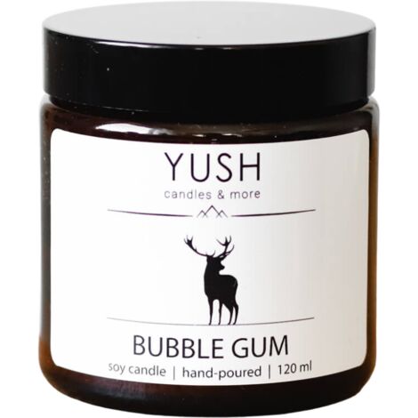 Chicle - Vela de soja perfumada Yush con aroma a frutos del bosque, melocot贸n y pi帽a.