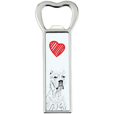 Chien argentin, Dogo Argentino - Décapsuleur avec chien, ouvre-bouteille personnalisé, cadeau unique pour homme par Art-Dog
