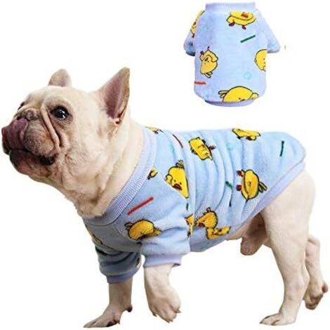 Chien Chat Vêtements Costume Manteau Pull (Bleu, XL)-Fei Yu