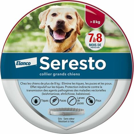 Chien - Collier anti-puces et anti-tiques pour grands chiens Collier anti-moustiques pour animaux domestiques de 70 cm Collier anti-moustiques pour chats et chiens