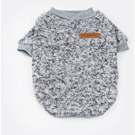 Chien de Compagnie Chien Pull, Chaud Chien Pulls Cat vêtements, Polaire Animal de Compagnie Manteau pour Chiot Petit Moyen Grand Chien, Rose et Gris (L, Gris), Ensoleillé