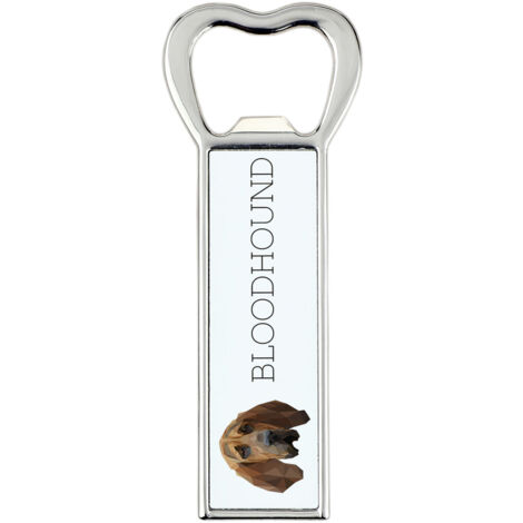 Chien de Saint-Hubert - décapsuleur avec photo et inscription pour la bière Art-Dog