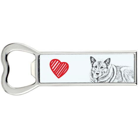 Chien d'élan, Chien d'élan norvégien gris - décapsuleur avec chien, ouvre-réfrigérateur personnalisé, cadeau unique pour un homme par Art-Dog