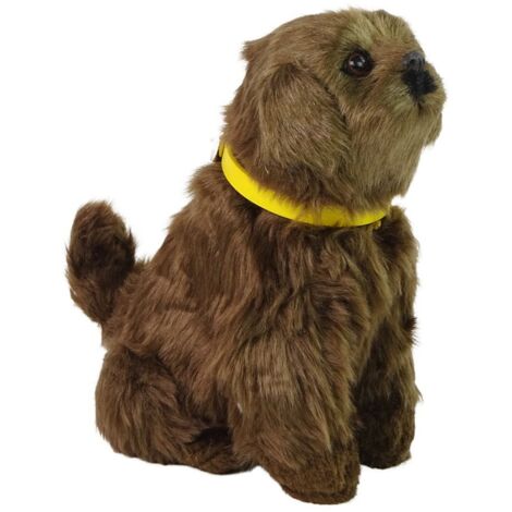 Chien en peluche interactif aboie et remue la queue