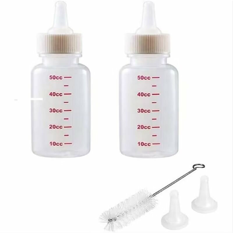 Chien et Chat Biberon d’Élevage, Bouteille Lait Nouveau Né Chargeur 2 Pièces Chaton Biberons d'allaitement - Macaron