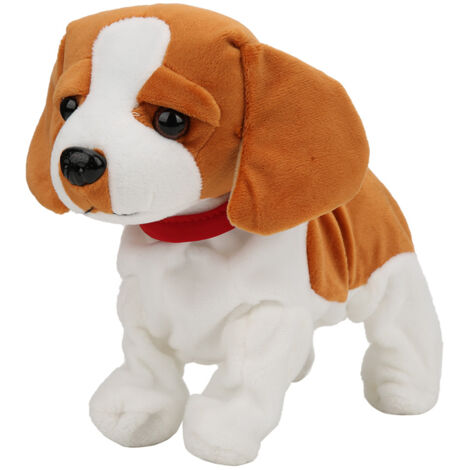 Chien Jouet Éducatif avec Télécommande Sonore, Animal Simulé Mignon et Mobile, 22x26 cm