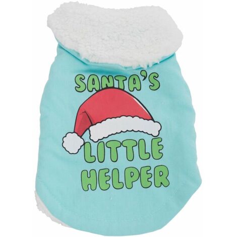 Chien manteau d'hiver vêtements chien tenue hiver pour chiots doux et chaud cadeau de noël nouvel an cadeau père noël chapeau modèle M