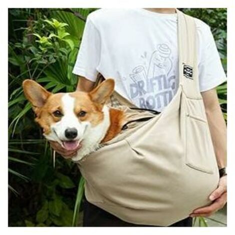 Chien Sac Bandoulière Sac de Transport Chat Réglable pour Animaux de Compagnie Sac - pour Petits et Moyens Animaux de Compagnie, Parfait pour Les activités de Plein air