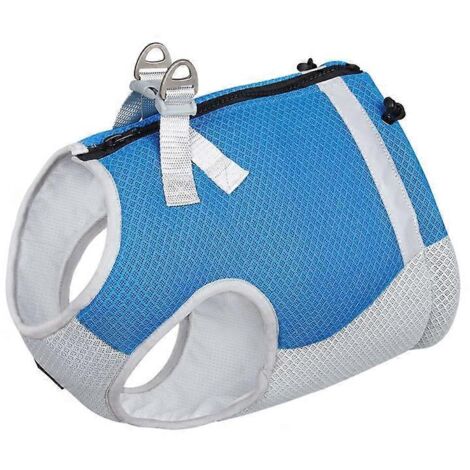 Chien Vêtements Rafraîchissants Gilet de Refroidissement Rapide pour Chien Été Extérieur Harnais Taille M Bleu