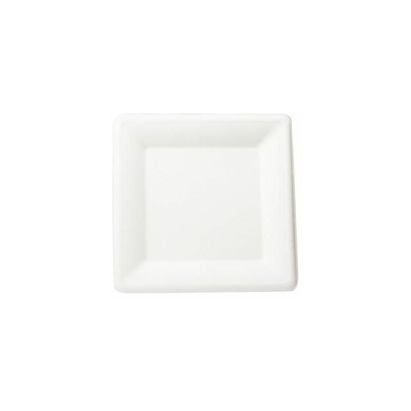 Bio-Carta Piatto Piano Quadro 26cm 50 Pezzi
