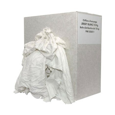 Carton de chiffons textile – blanc – 10kg - Boutique Materiaux